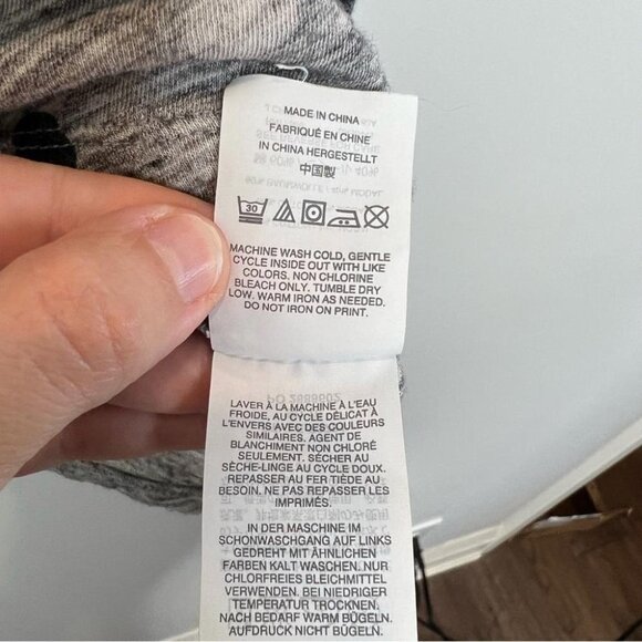 J Crew Womens Size XS Grey Polka Dot Tee Shirt Slub Cotton Blue White Crewneck - Picture 7 of 8